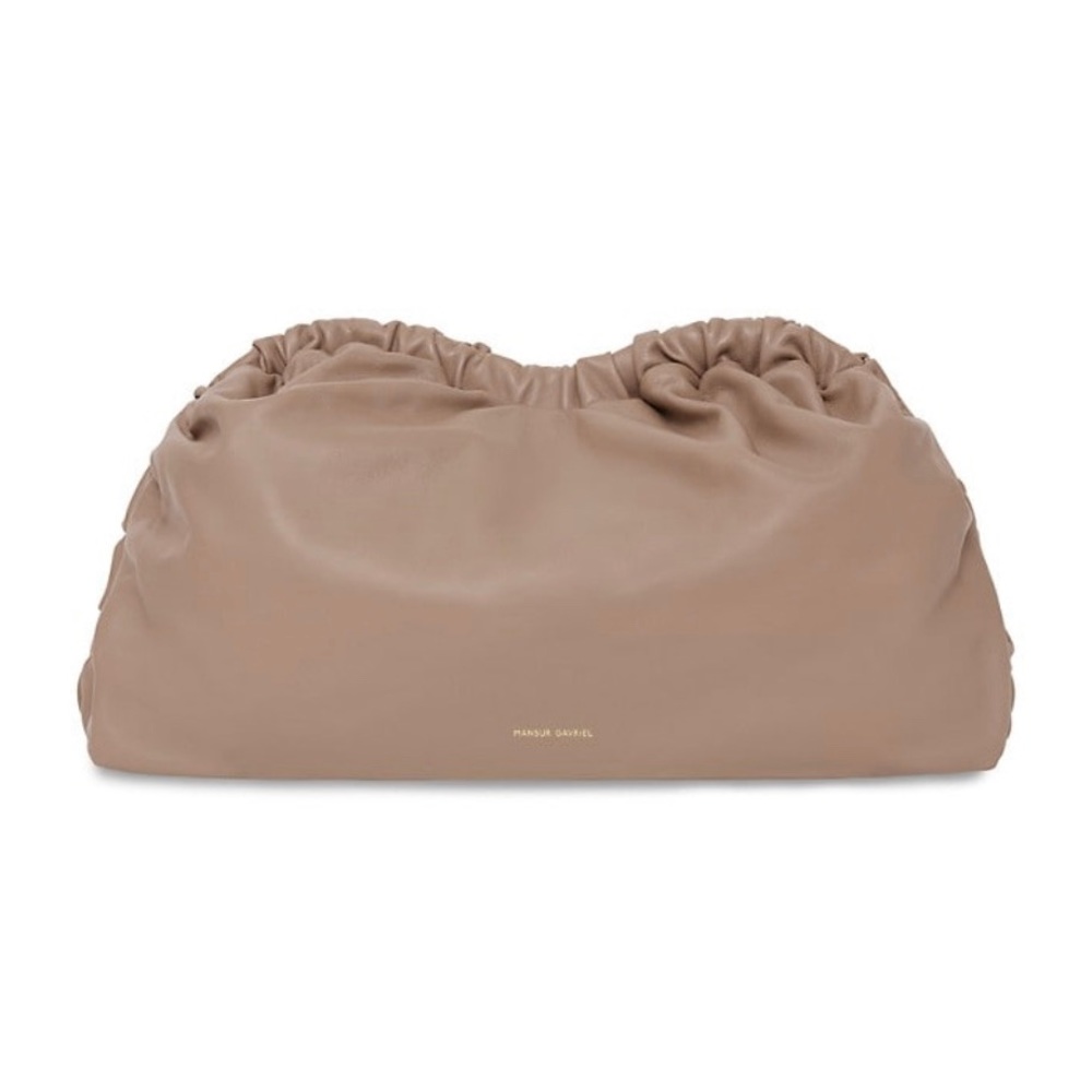 Mansur Gavriel brown bag oversized clutch